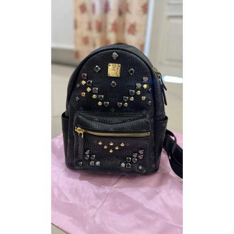 MCM Studded Backpack Medium Bag