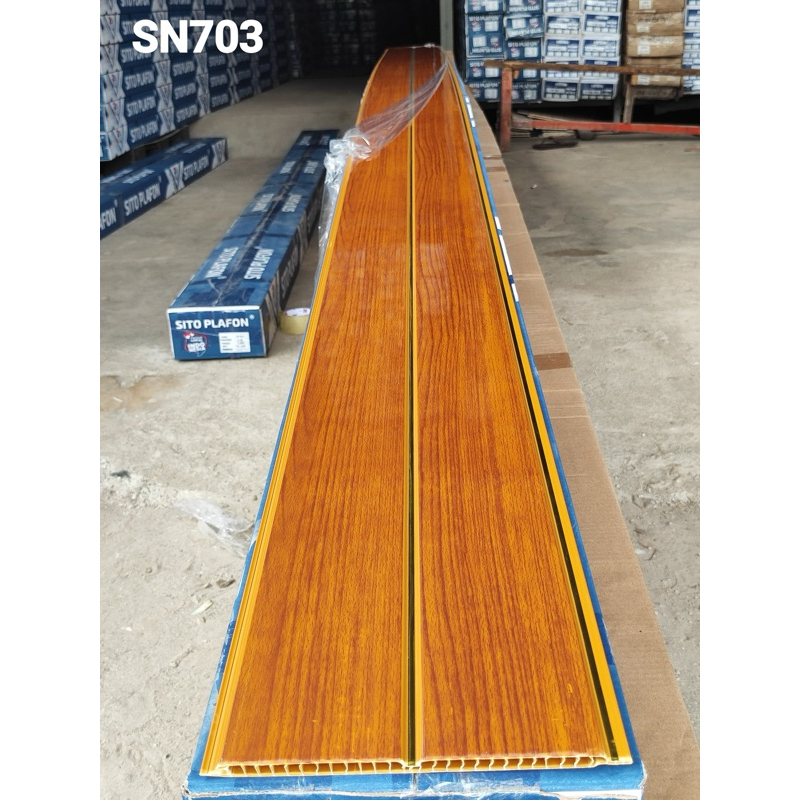 plafon pvc glossy serat kayu SN703 (PERLEMBAR)