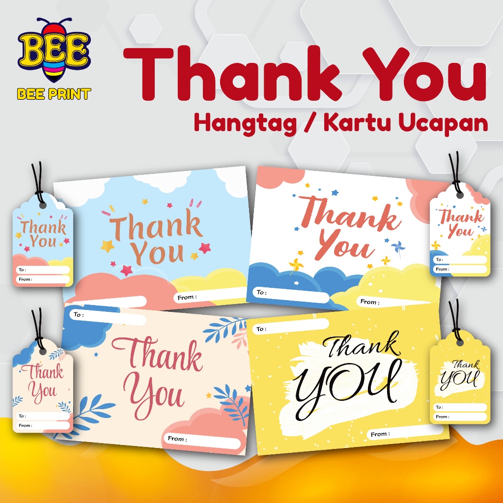 KARTU UCAPAN THANK YOU / HANGTAG THANK YOU / THANKS CARD / GREETING CARD THANK YOU / GIFT CARD THANK