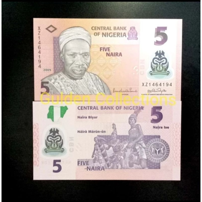 Nigeria 5 naira polymer UNC