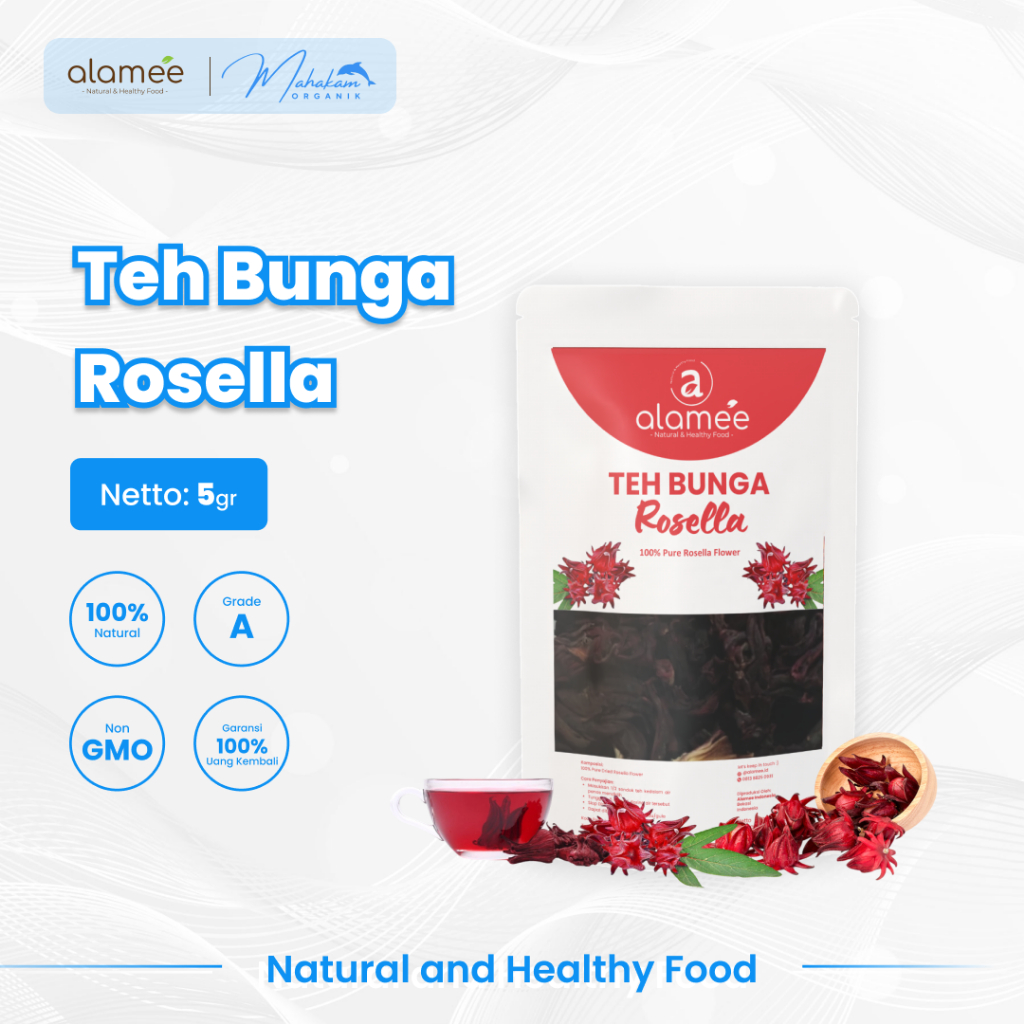 

ALAMEE Teh Rosella Bunga Kering Rosela Tea Flower Merah Organik Red 5gr