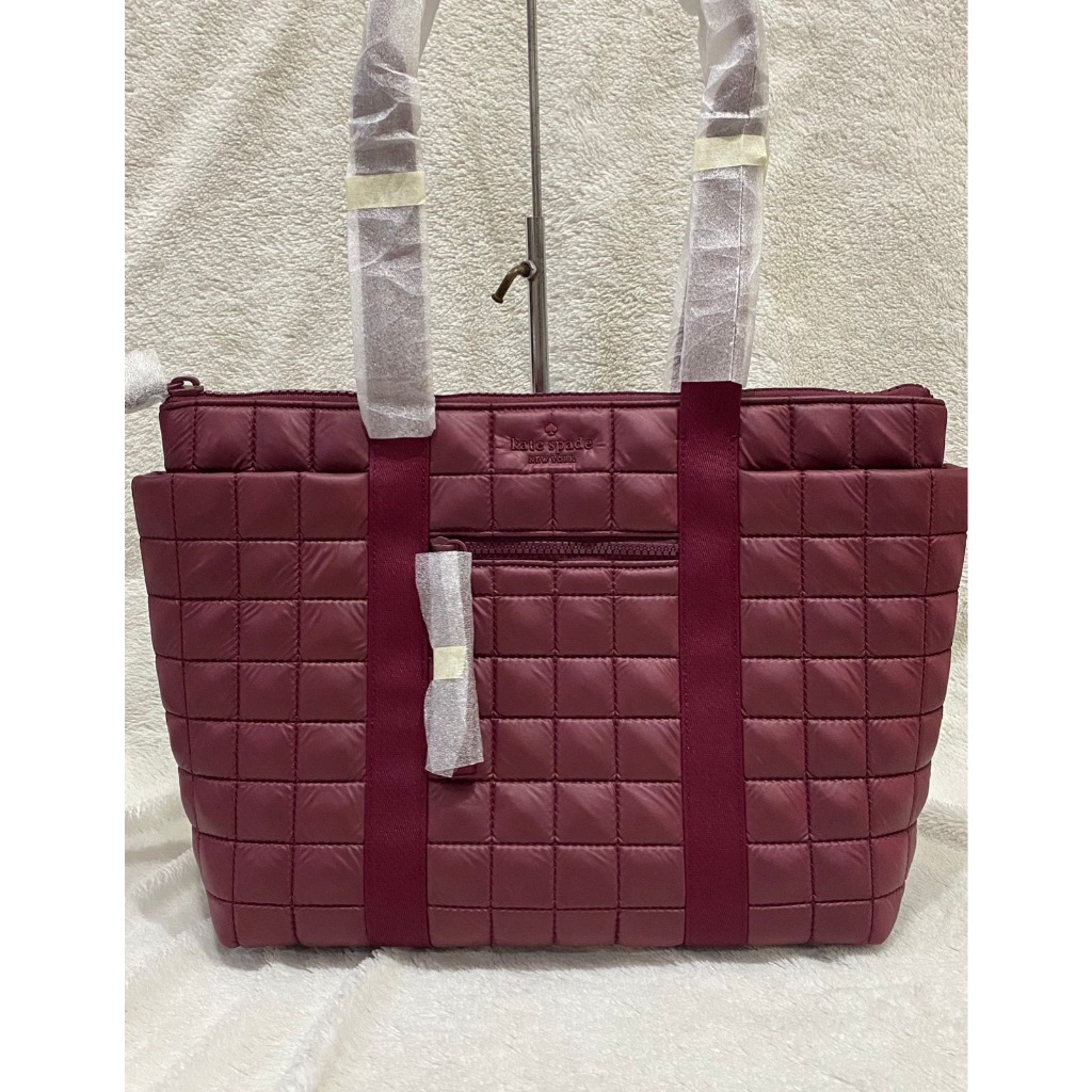 Kate spade small tote quilted blackberry