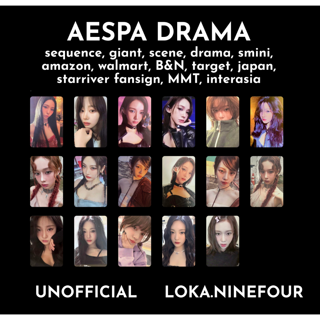 [ISI 4 | MINIMAL ORDER 3 VARIASI] AESPA - DRAMA UNOFFICIAL Photocard sequence, giant, scene, drama, 