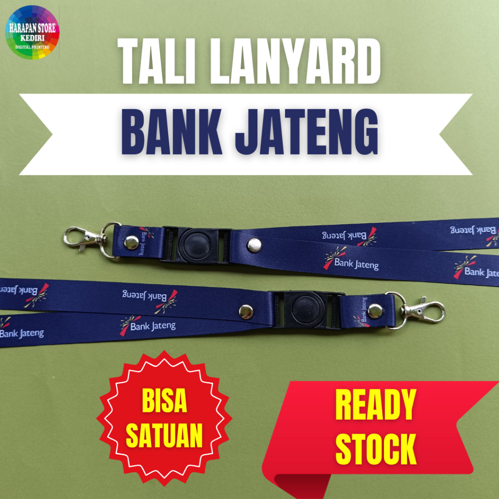 

[READY STOCK] TALI LANYARD ID CARD BANK JATENG -BISA SATUAN