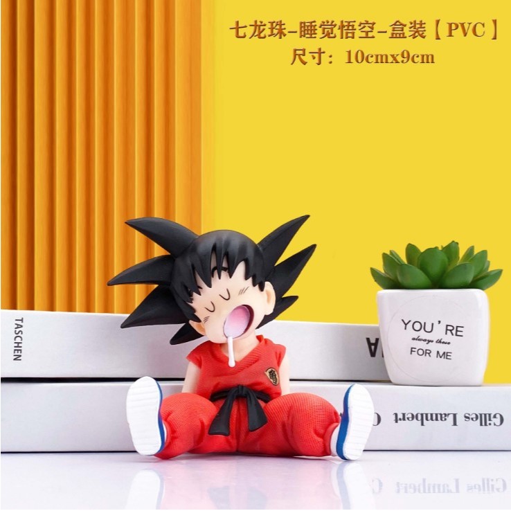 Kid Goku Sleep Action Figure Dragon Ball Adegan Tidur Mainan Model Animasi Goku Masa Kecil Dekorasi 