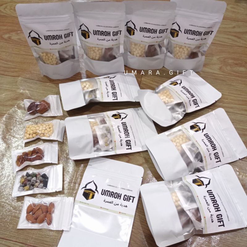

Mecca Snack Pack Oleh-oleh Haji Umroh ( Kurma, Kacang Arab, Kismis, Coklat, Almond)