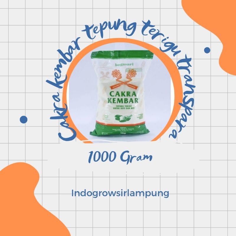 

Cakra kembar tepung terigu transparan 1kg