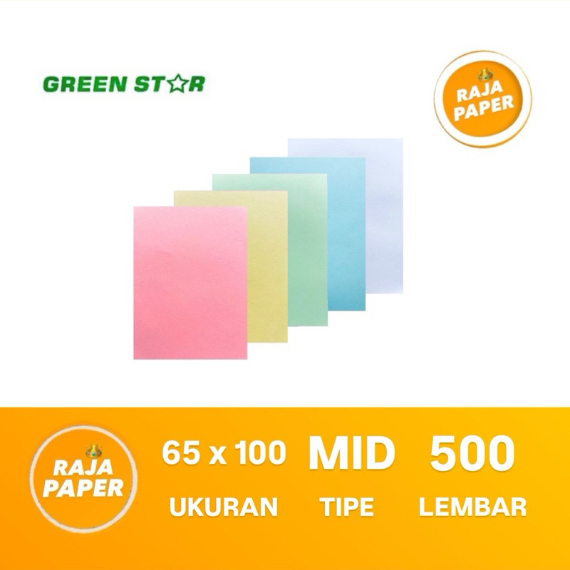 

Kertas NCR " MIDDLE " Ukuran PLANO 65 Cm x 100 Cm 500 Lembar 50 Gsm Gr Gram By GREEN STAR ( 650 Mm x 1000 Mm ) 1 Rim 500 Lbr 500 Pcs Non Carbon Required Paper Kertas Struk Kertas Nota Penjualan Continuous Form Kertas Faktur
