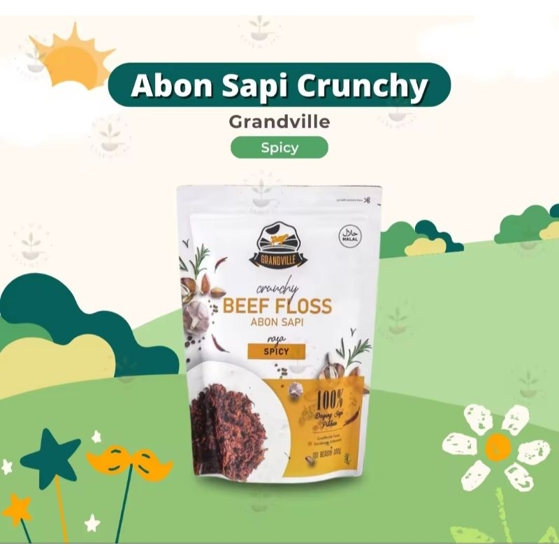 

Grandville Abon Sapi Ayam Ikan Original Spicy - Abon Sapi Ayam Ikan Crunchy Original 100 gr - Abon MPASI Anak