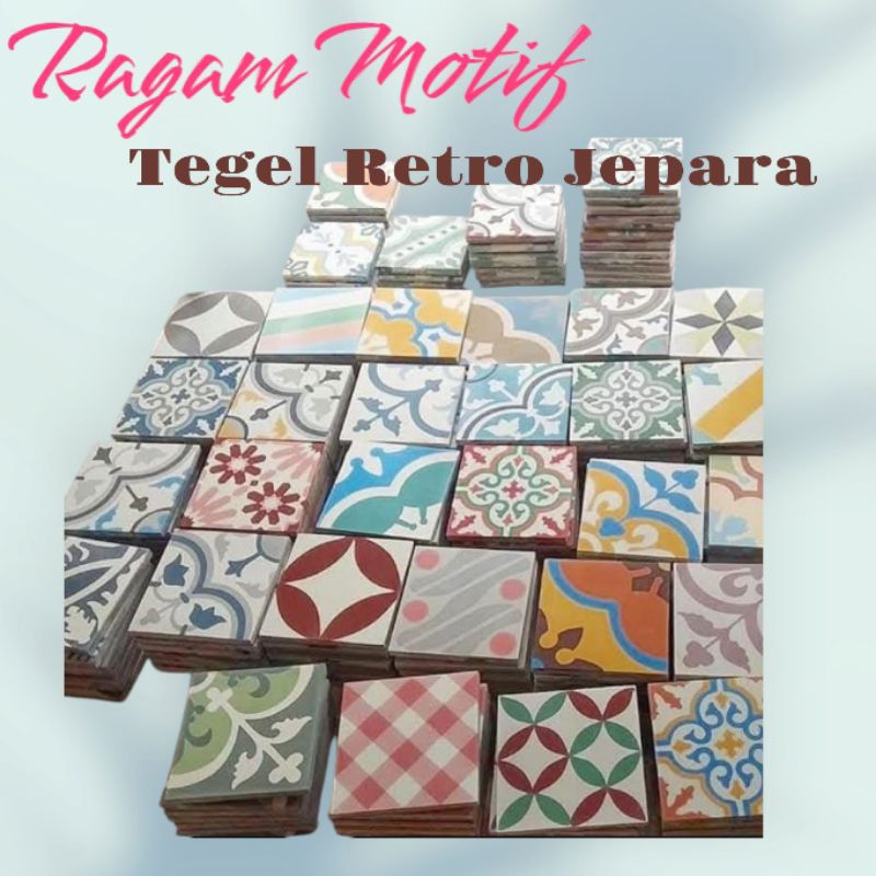 Ubin Tegel Motif & Tegel Polos Warna 20x20cm