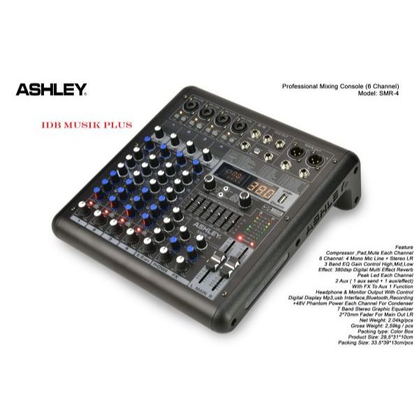 Mixer 4 Ch Ashley SMR4 SMR 4 Original