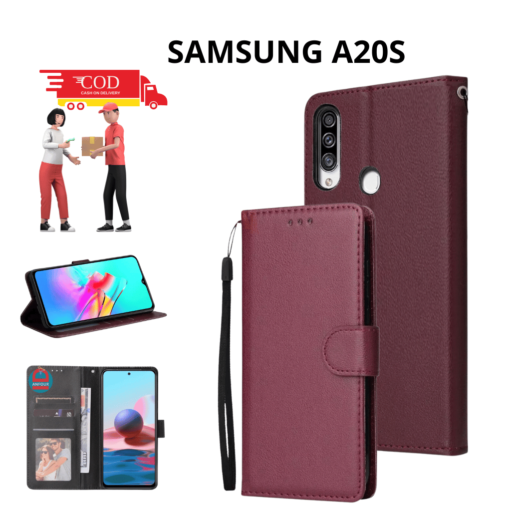 CASE HP SAMSUNG A20S CASING DOMPET FLIP CASE WALLET FLIP LEATHER CASE PREMIUM CASING HP