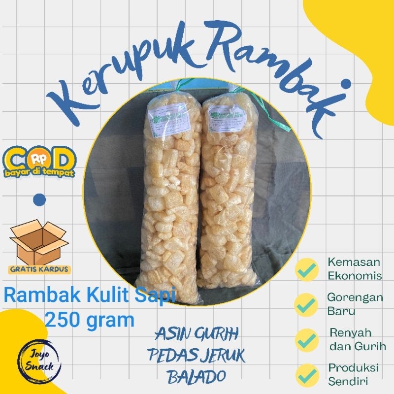 

Rambak Kulit Sapi Kerupuk Kulit Sapi Dorodok 250 g