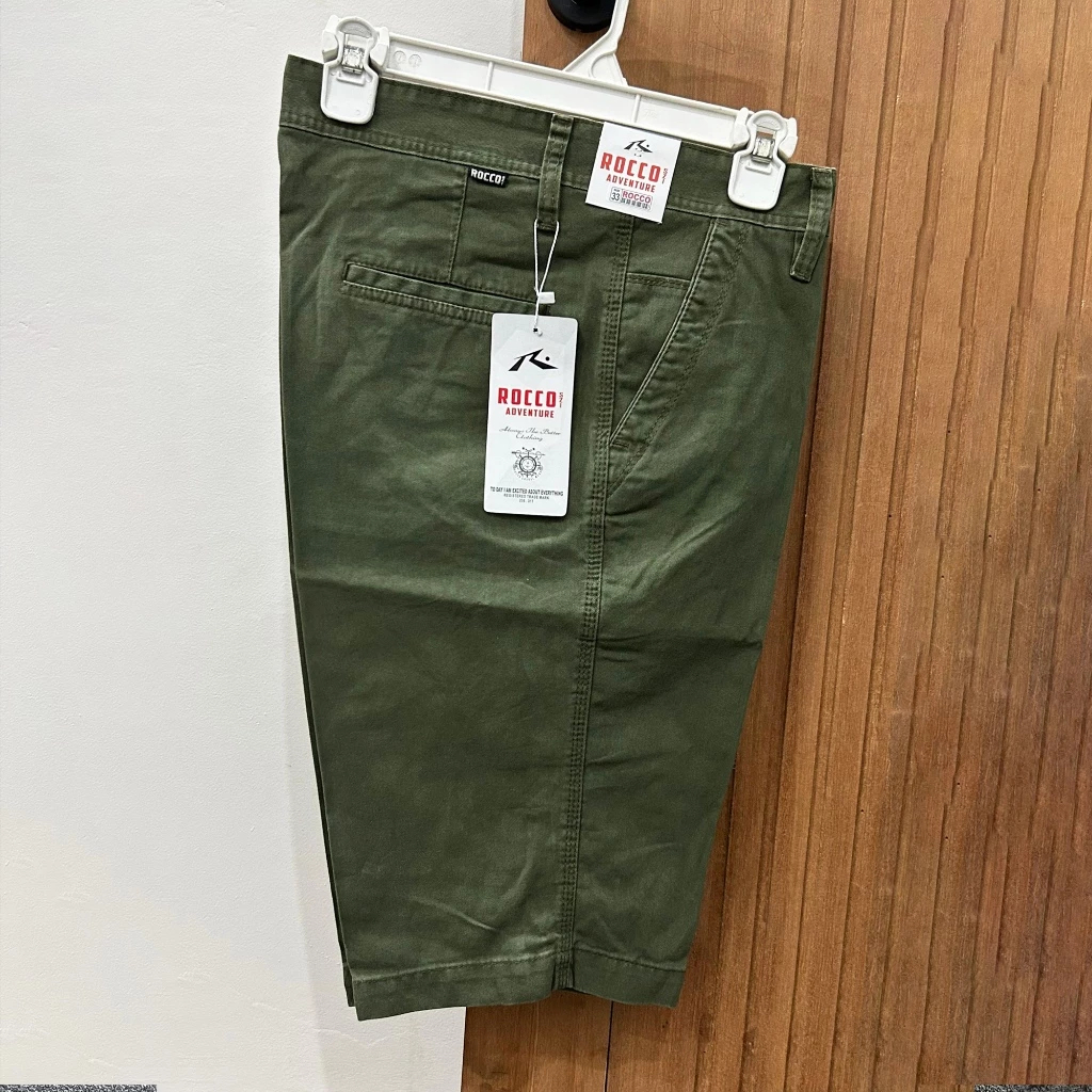 CELANA PENDEK PRIA KATUN CANVAS ROCCO ORIGINAL BRANDED TEBAL STANDAR CARDINAL