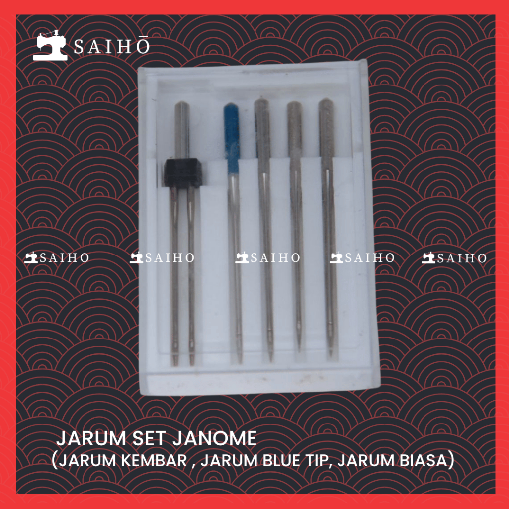 JARUM SET JANOME (Jarum Kembar, Jarum Blue Tip Kaos, Jarum Hax1 Biasa)