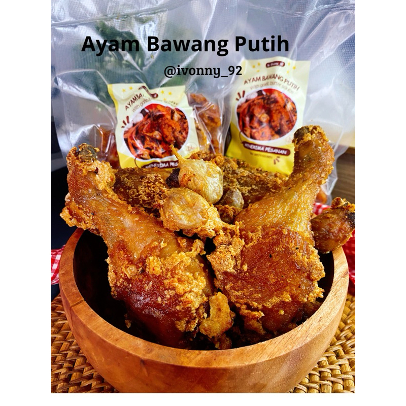 

AYAM GORENG BAWANG PUTIH with spicy garlic sauce