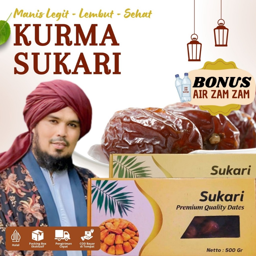 

[TERLARIS] Kurma Sukari VIP New Grade A | Asli Premium