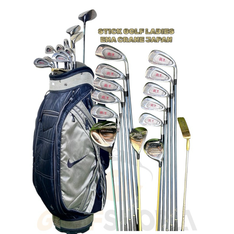 Stick Golf Ladies Ena Crane Japan Golf Set Shaft Graphite Flek Reguler Second Original Fullset Bag G