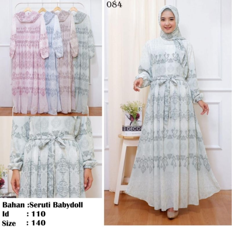GAMIS IMPORT 1SET + KERUDUNG + TALI PINGGANG - BAHAN NYAMAN DI PAKAI - TIDAK NERAWANG - ADA KAIN TAM