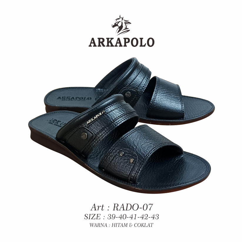 Sandal Pria Sandal Slop Pria Sandal Kulit - RADO 07 sandal sellop firal