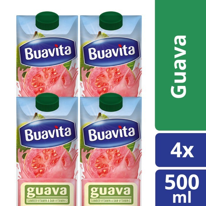 

[ Paket Isi 4 ] Buavita Jus Buah Asli Rasa Jambu 500ml