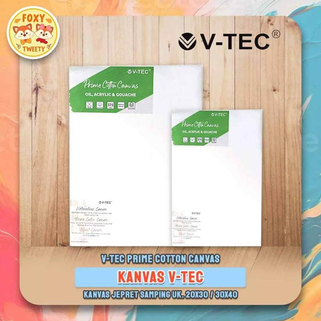 

(Live) KANVAS Premium 30x40 V-TEC / Prime Cotton Canvas Oil, Acrylic & Gouache 375 GSM