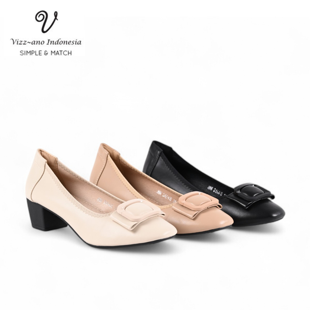 Vizzano Shoes Sepatu Heels Wedges (5 cm) Kerja Wanita Design Jollie