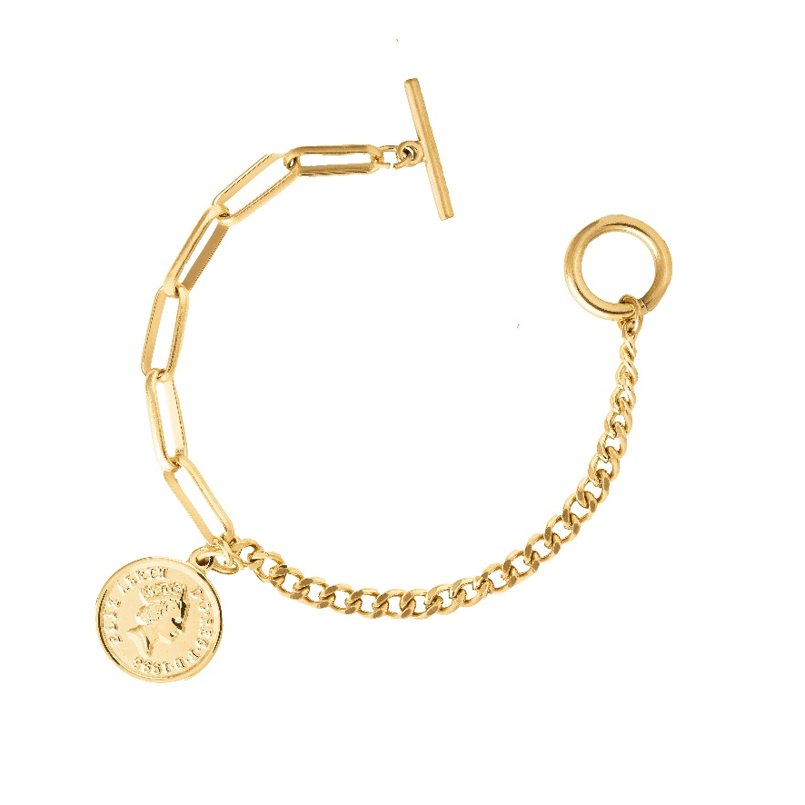 Dear Me - Agnes Bracelet Stainless Steel with 18K Gold Plating Gelang Wanita Lapis Emas Aksesoris