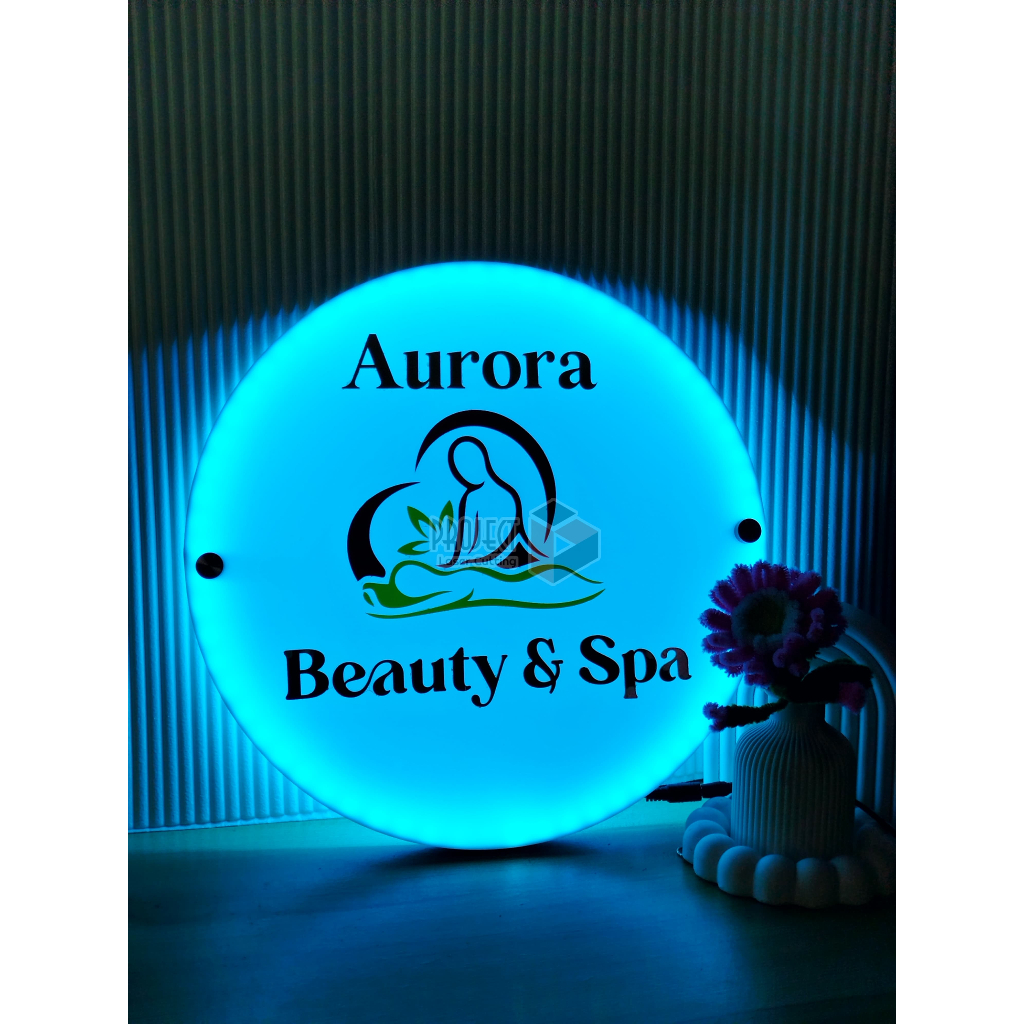 NEON BOARD AKRILIK MEWAH IN DOOR/PAPAN NAMA USAHA/PAPAN NAMA TOKO/NEON BOX AKRILIK/PLANG USAHA BULAT
