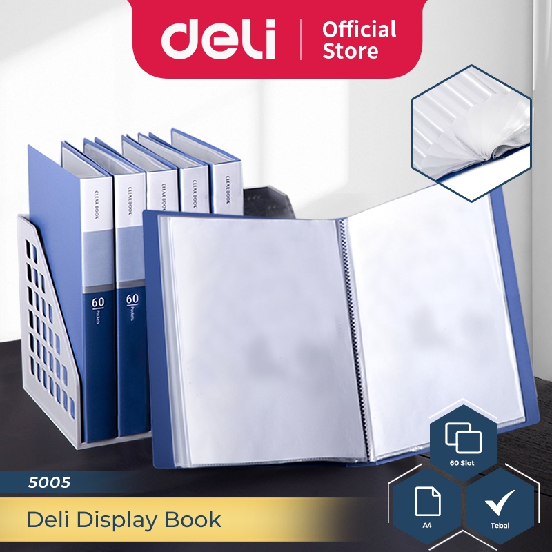 

Deli Display Book / Map Clear Holder / Document Keeper A4 60 Pocket 5005