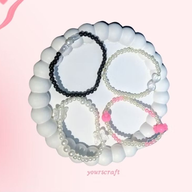 Bracelet mote manik mutiara