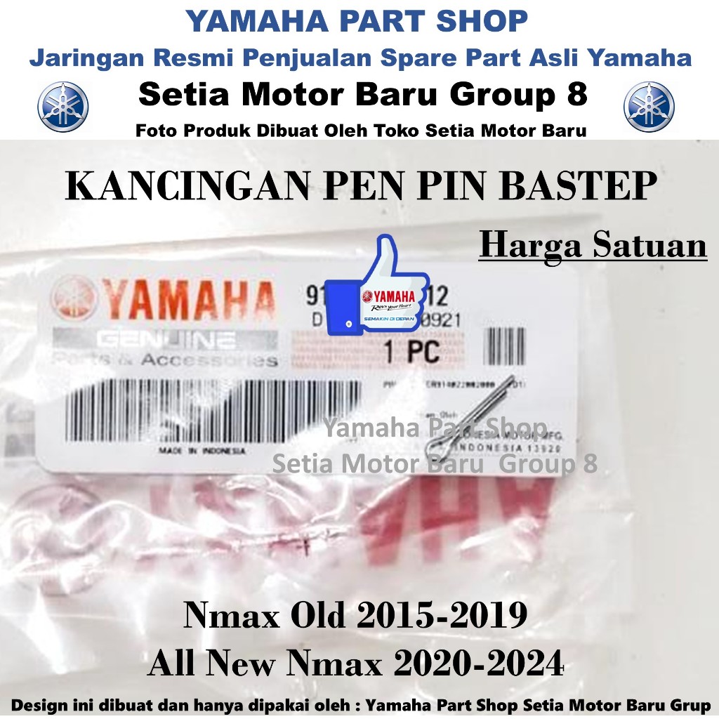 Kancingan Kancing Pen Pin Bastep All New Nmax N Max Old Asli Yamaha Surabaya