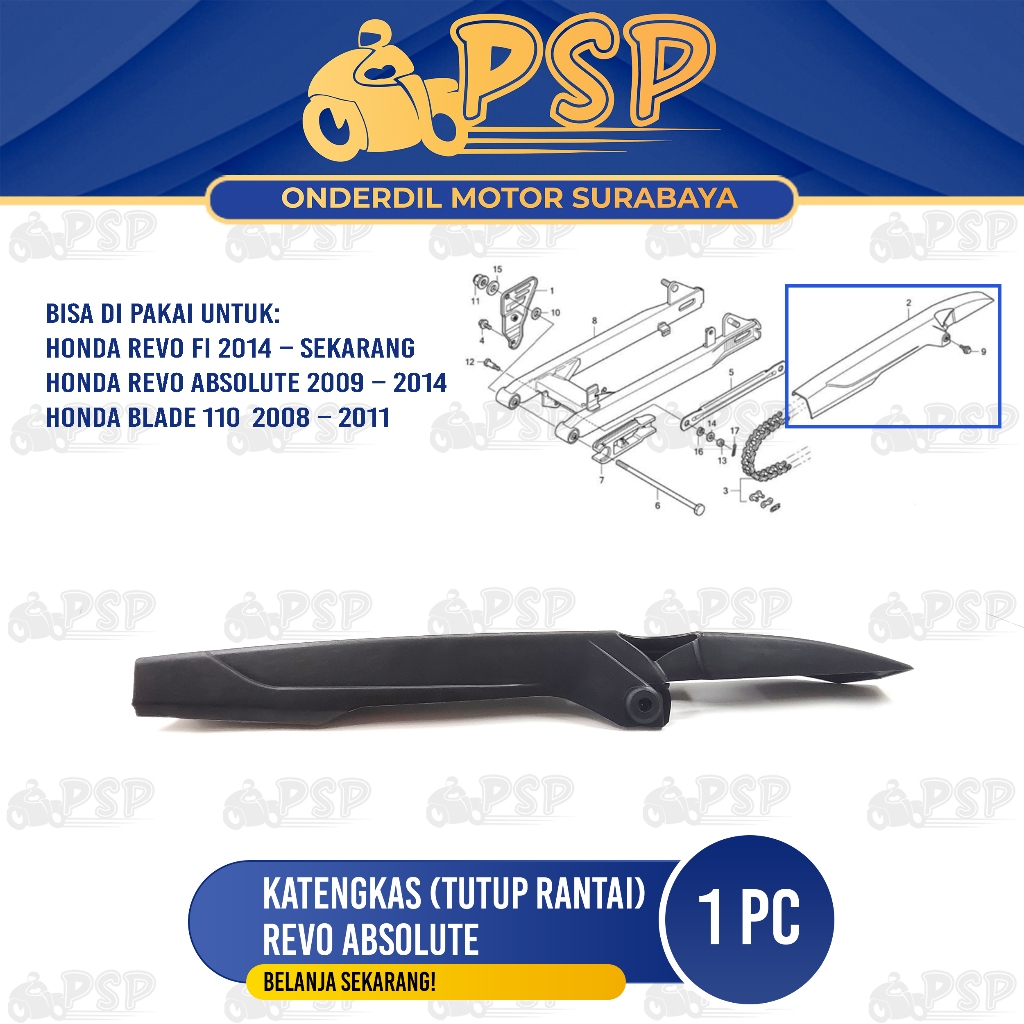 Katengkas / Tutup Rantai Revo Absolute - Penutup Tameng Cover Rante Plastik Blade Revo FI 2014