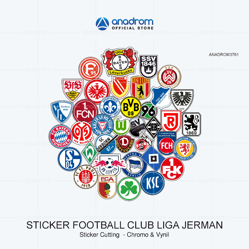 

Sticker Pack Logo Club Liga Jerman | Sticker Logo Club Sepak Bola | Stiker Logo Club Footbal Edition | Sticker liga Champion Sepak Bola | Anadrom 3761