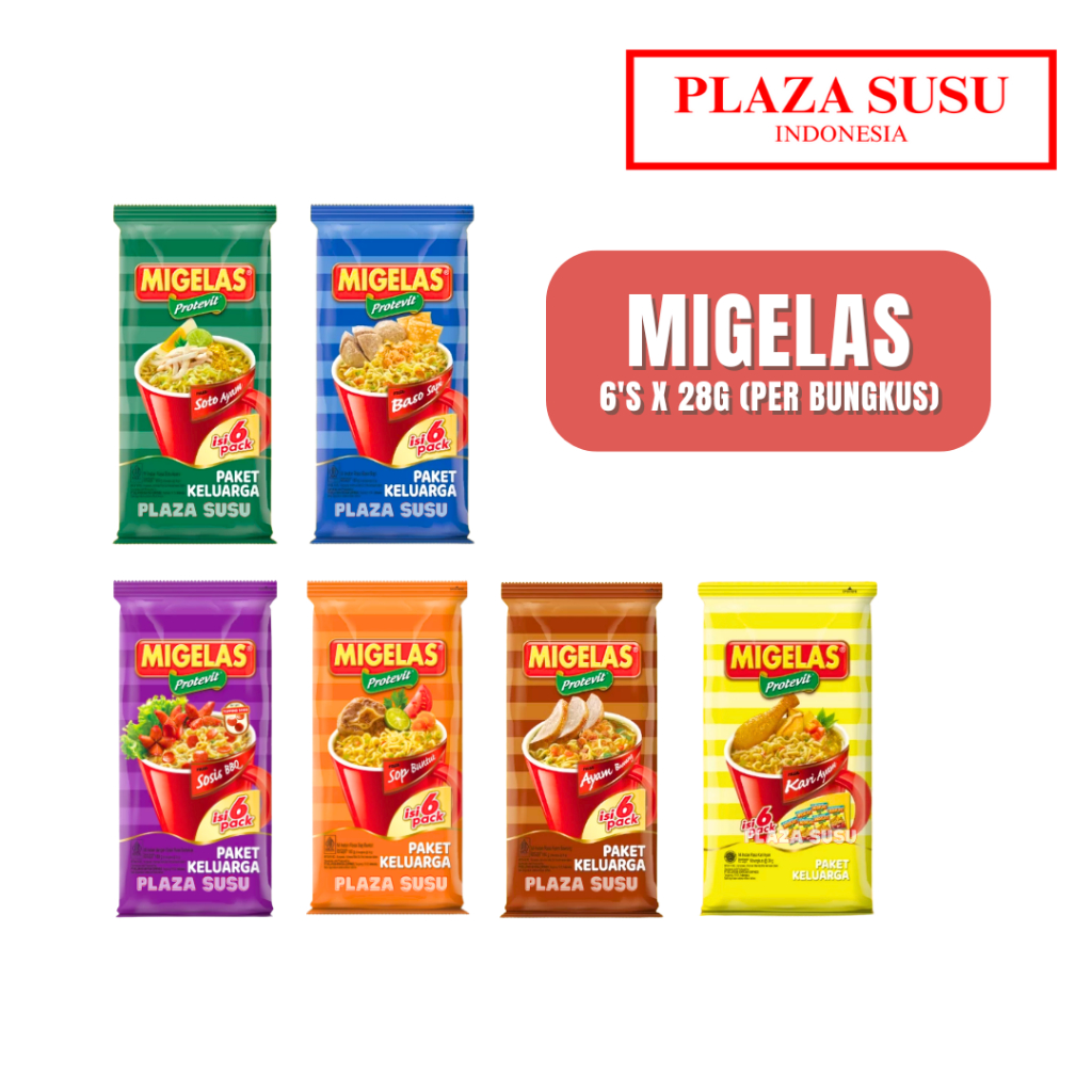 

INSTAN NOODLE MIGELAS ISI 6 SACHETS PER PACK MIE INSTAN MI GELAS