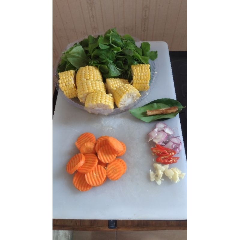 

bening bayam jagung wortel