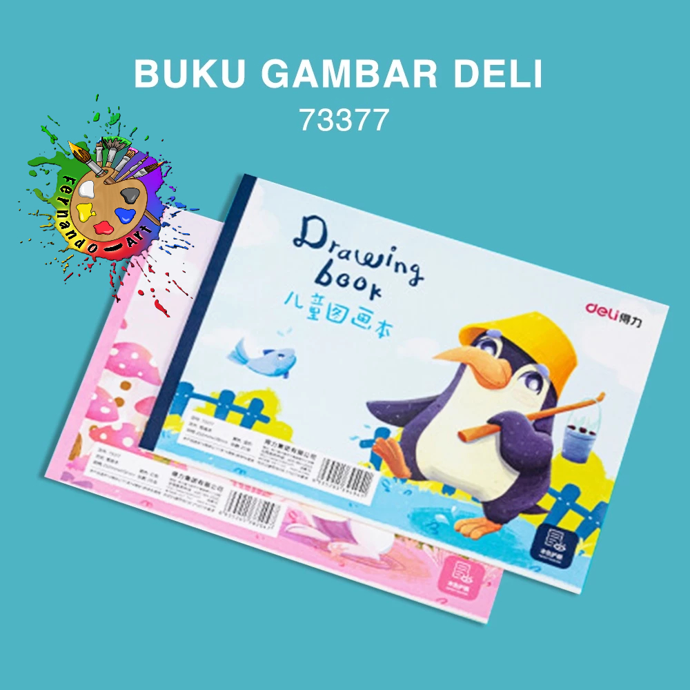 

Deli Painting Book / Buku Gambar 252x179mm 20 Lembar Kertas Tebal Tidak Tembus 73377