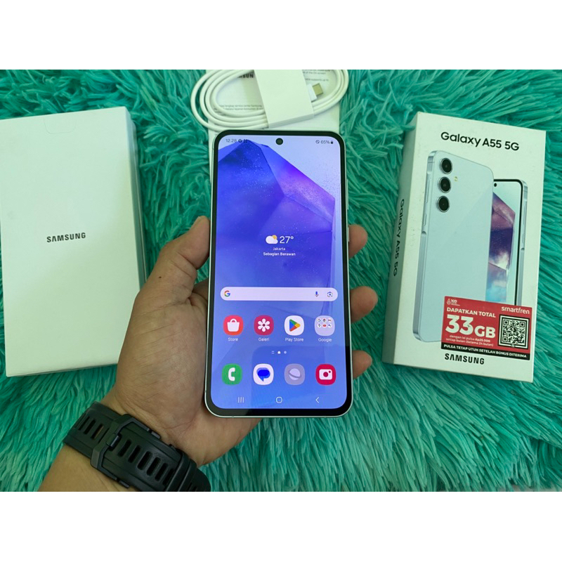 SAMSUNG A55 5G 12/256 BEKAS ORIGINAL SECOND