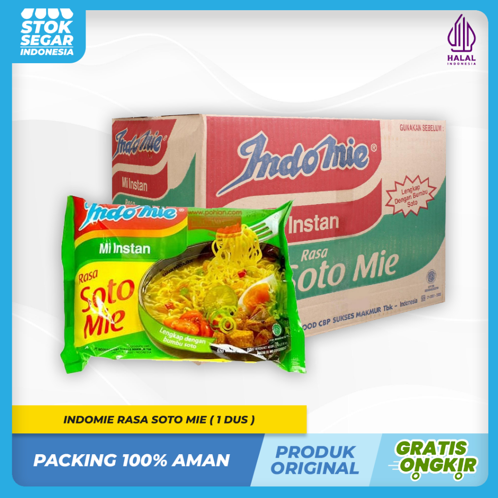 

Indomie Mie Instan Rasa Soto Mie 1 dus