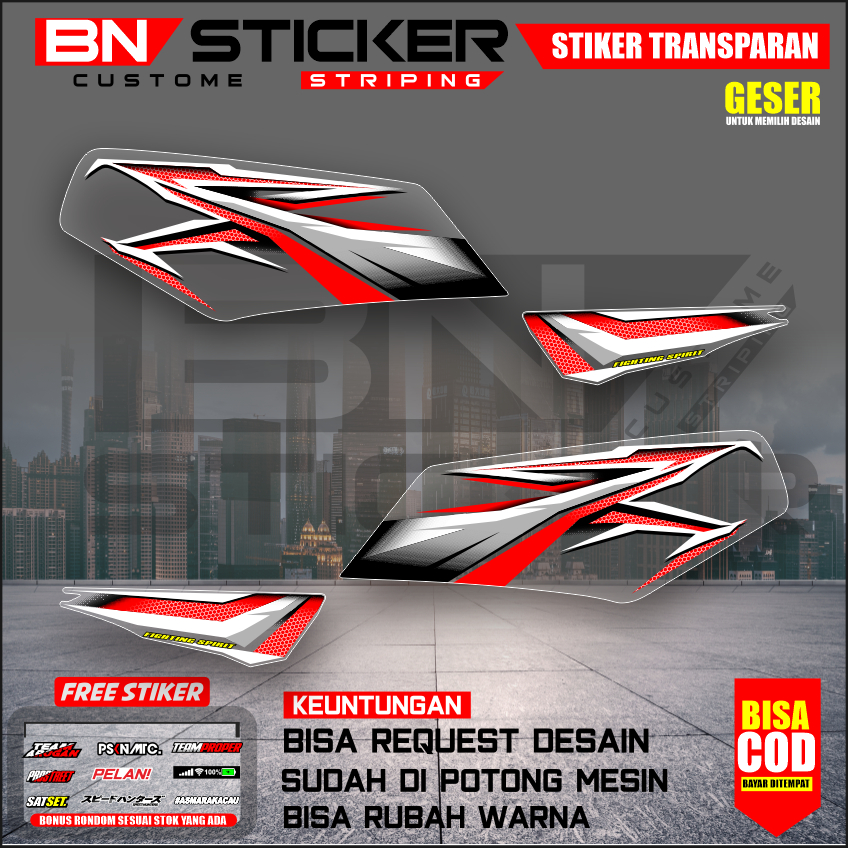 STRIPING DECAL RX KING FACELIFT CUSTOM TRANSPARAN STRIPING RX KING VIRAL UV PREMIUM MAX DECAL IX-57