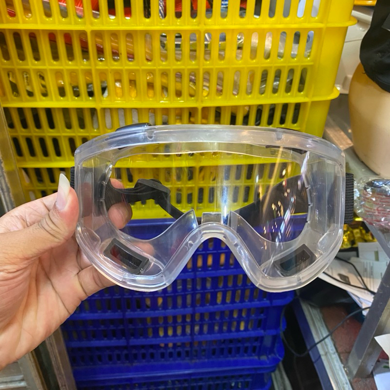 Kacamata Safety Anti Debu gogle Anti Fox Warna Putih Clear Murah Berkualitas