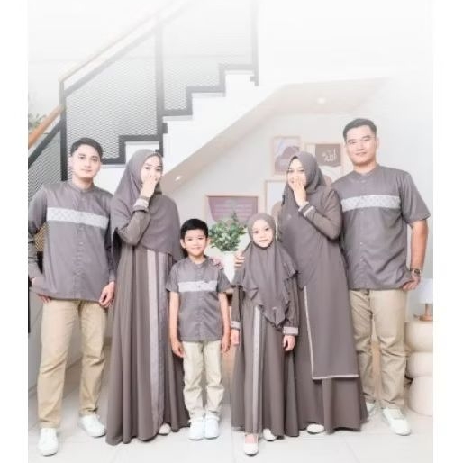 BAJU GAMIS SARIMBIT KELUARGA COUPLE FAMILY SET HAYA TUNA SERIES HUSNA HASNA DRESS HASAN KOKO LENGAN 