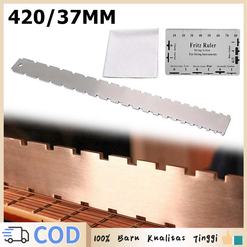 Fret Leveling Fret Ruler Gitar  Neck Notched Guitar Fingerboard  Alat Pres Fret Gitar Skala Scale Fr