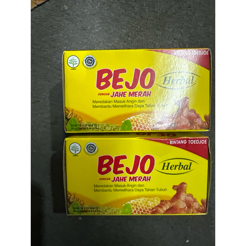 

Bejo herbal dengan jahe merah isi 6 sachet @15ml