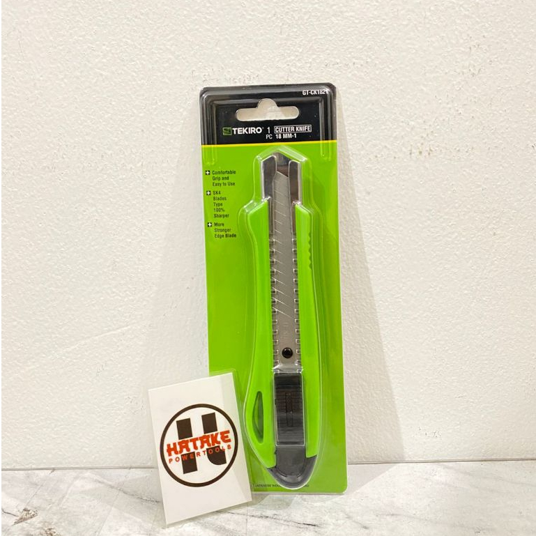 

TEKIRO pisau cutter BESAR 18MM-1 cutter knife carter kater silet 18 MM ORIGINAL GT-CK1821