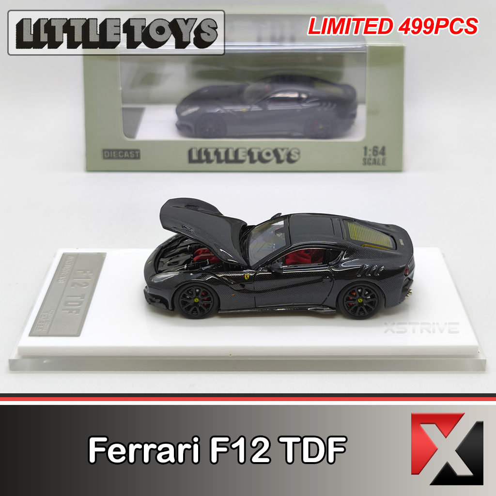 LITTLE TOYS 1:64 Ferrari F12 TDF Full Carbon Openable Engine Hood