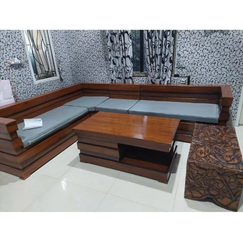 Kursi sudut box kayu jati / kursi sudut jati murah