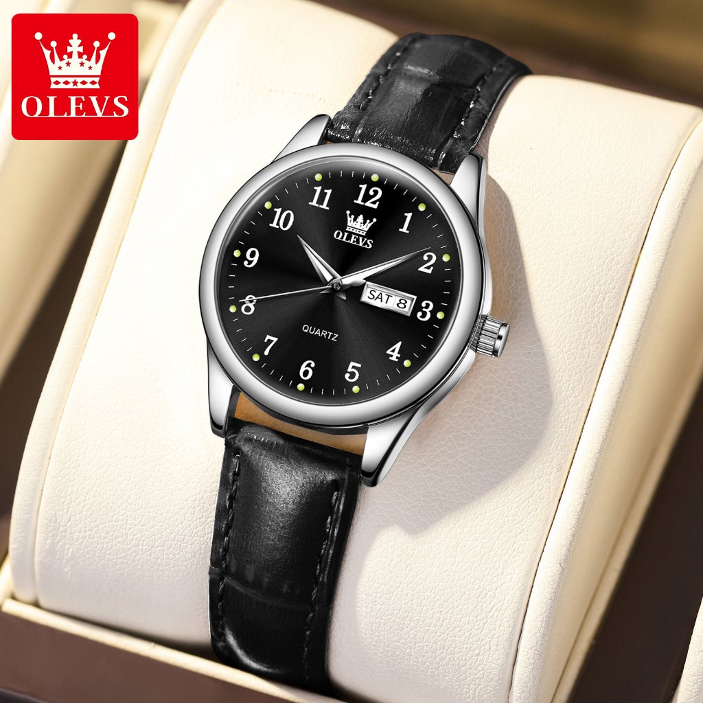 Olevs Jam Tangan Kulit Cewek Elegan Wanita Kekinian Jam Tangan Wanita Perempuan Terbaru Anti Air