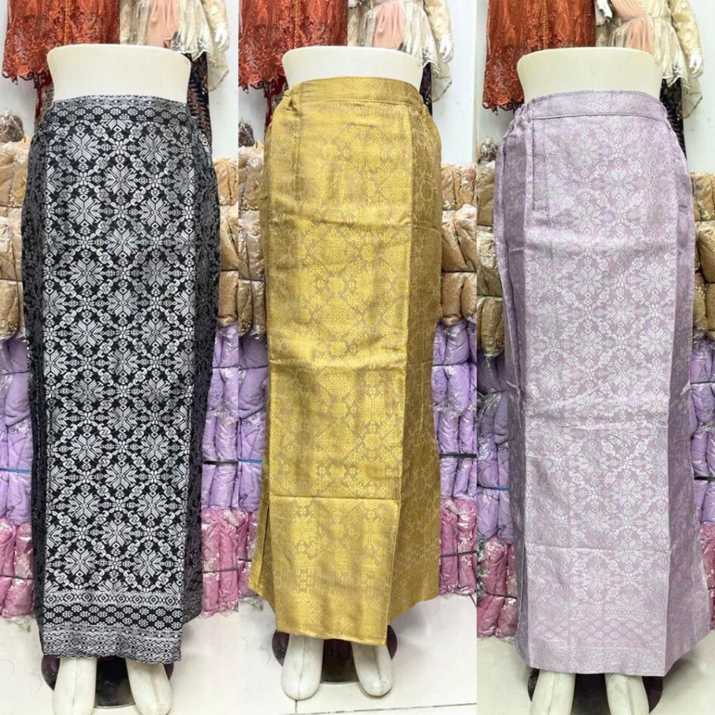 Rok Songket Instan Bawahan Kebaya Gold dan Pilihan Warna Lainnya