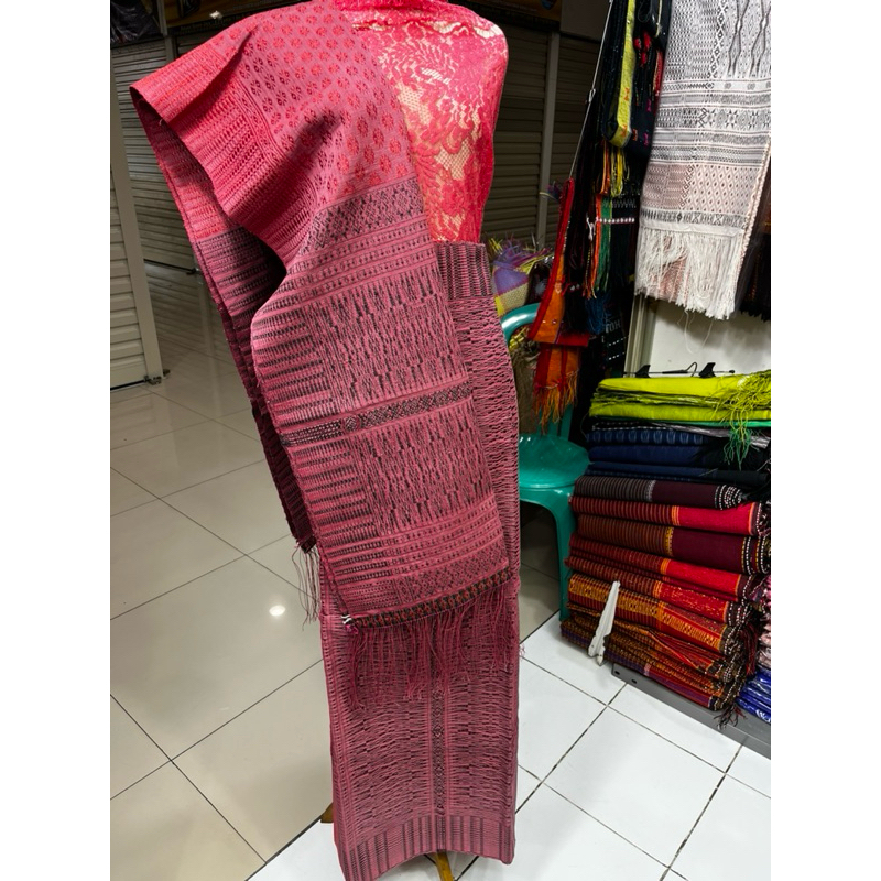 Songket tumtuman tenun tangan asli sirat payet